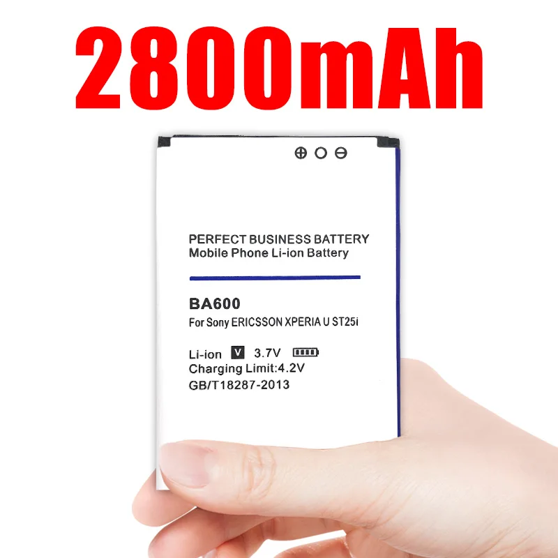 Литий ионный аккумулятор BA600 2800 мАч для телефона Sony Ericsson Xperia ST25i ST25C Сменный