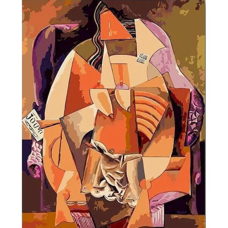 

Абстрактная живопись по номерам Наборы для творчества ручная роспись с рамкой картина акриловые краски для взрослых Рисование Раскрашиван...