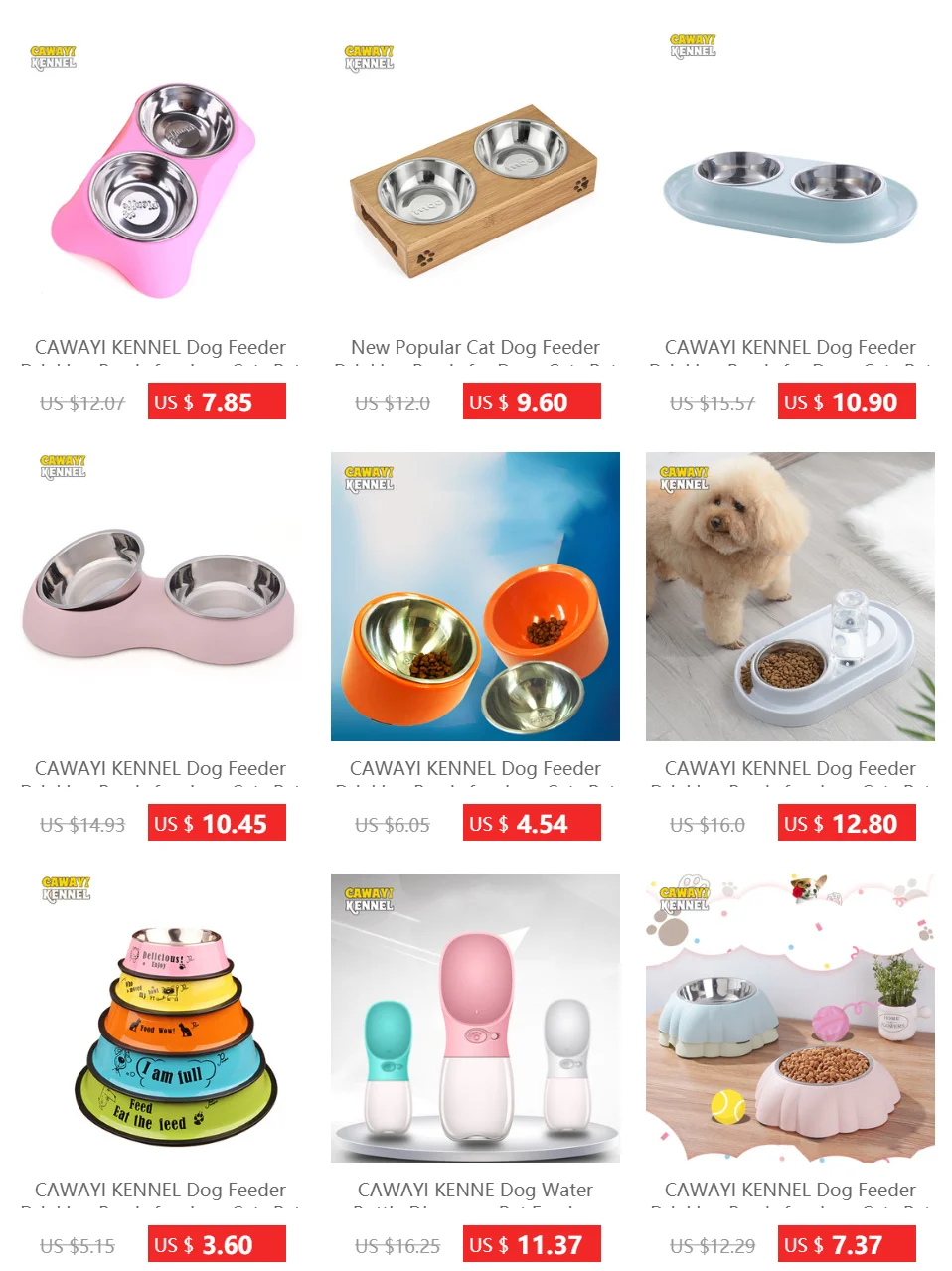 CAWAYI питомник собака Кормушка поилки миски для собак кошек корм для домашних животных миска comedero perro miska dla psa gamelle chien chat voerbak hond
