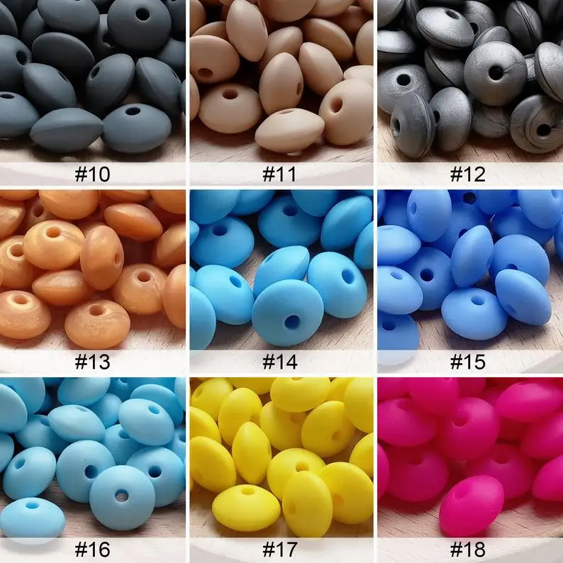 Coffee Saucer Beads Silicone 12mm Bulk BPA free Baby Pacifier teethers | Мать и ребенок