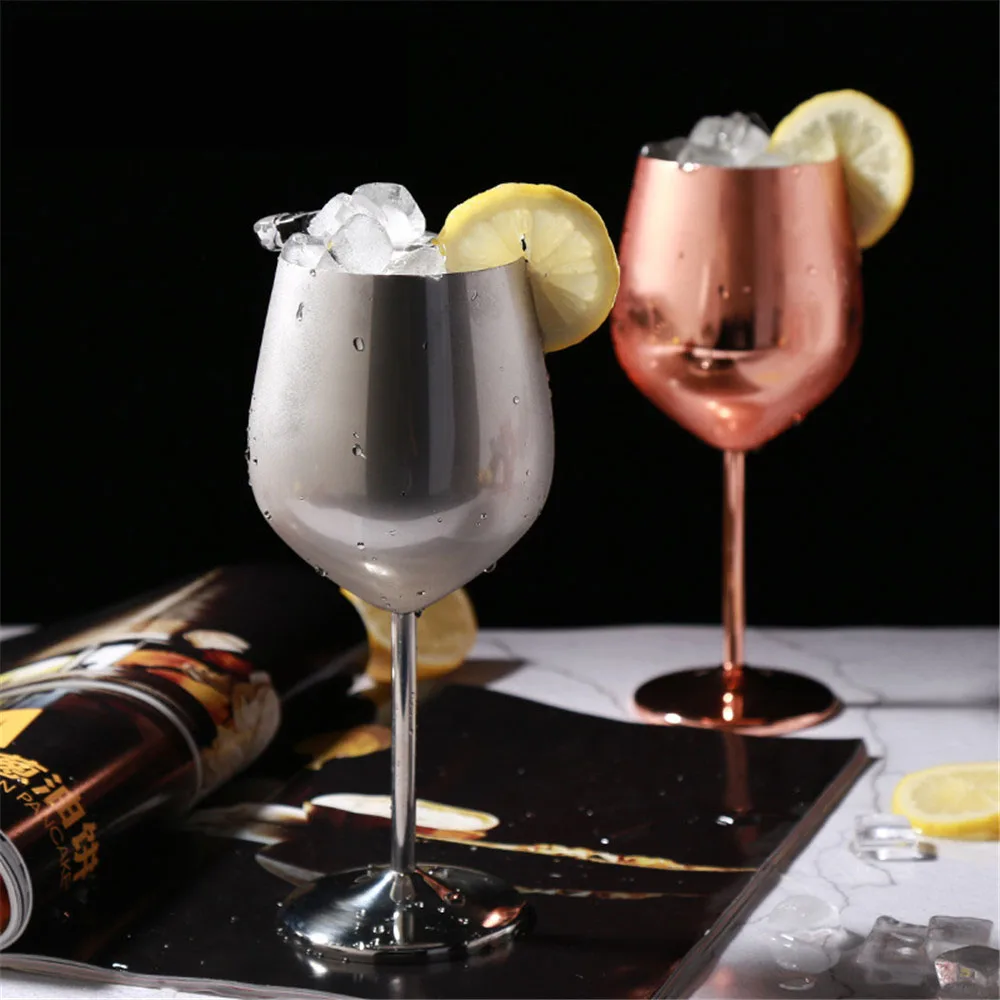 Роскошные 304 нержавеющая сталь бокал Красного вина серебро розовое золото сок