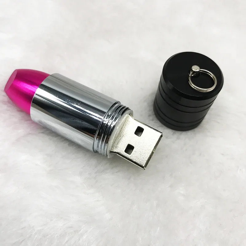 

usb flash drive 128gb funny usb 2.0 metal Lipstick usb stick 4gb 8gb 16gb 32gb 64gb wholesale pendrive hot sale pen drive u disk