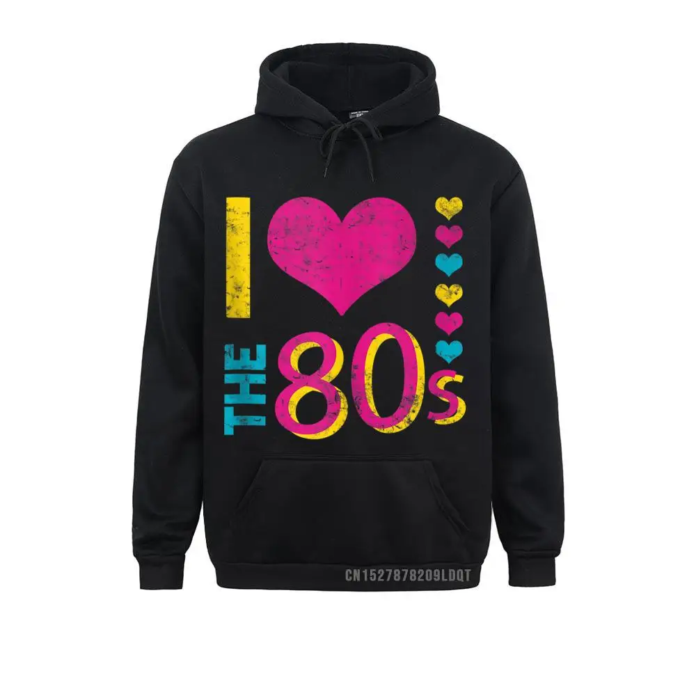 

Мужской осенне-зимний свитшот с длинным рукавом и надписью «I Love The 80s»