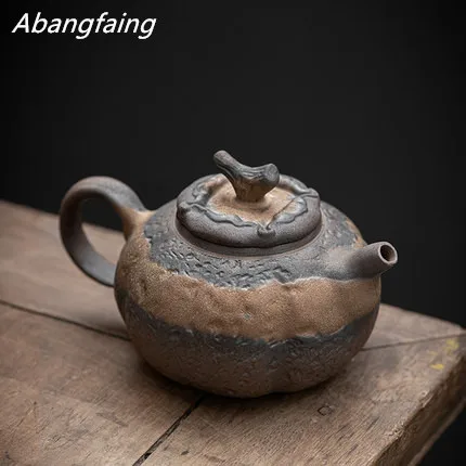 

Gilt Stone Pottery Teapot Making Tea Pottery Single Pot Japanese Style Quaint Small Kung Fu Dahongpao Oolong Teapot Teaware