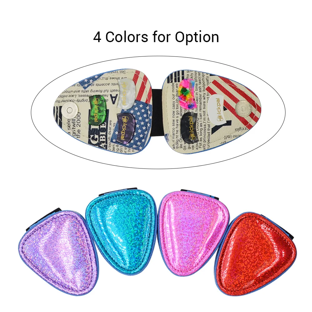 

Coloful Guitar Picks Holder Case Bag with 6pcs Celluloid Guitar Picks String Instrument Accessories guitar accessories