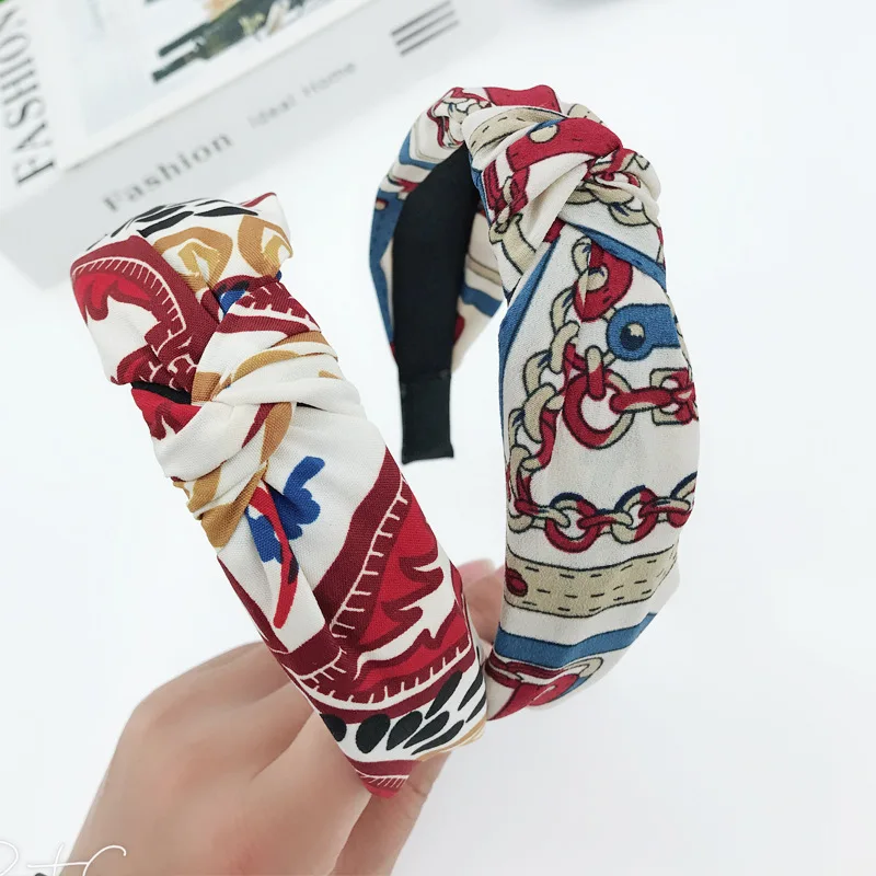 2019 Модные женские богемные повязки для волос девочек на голову с принтом