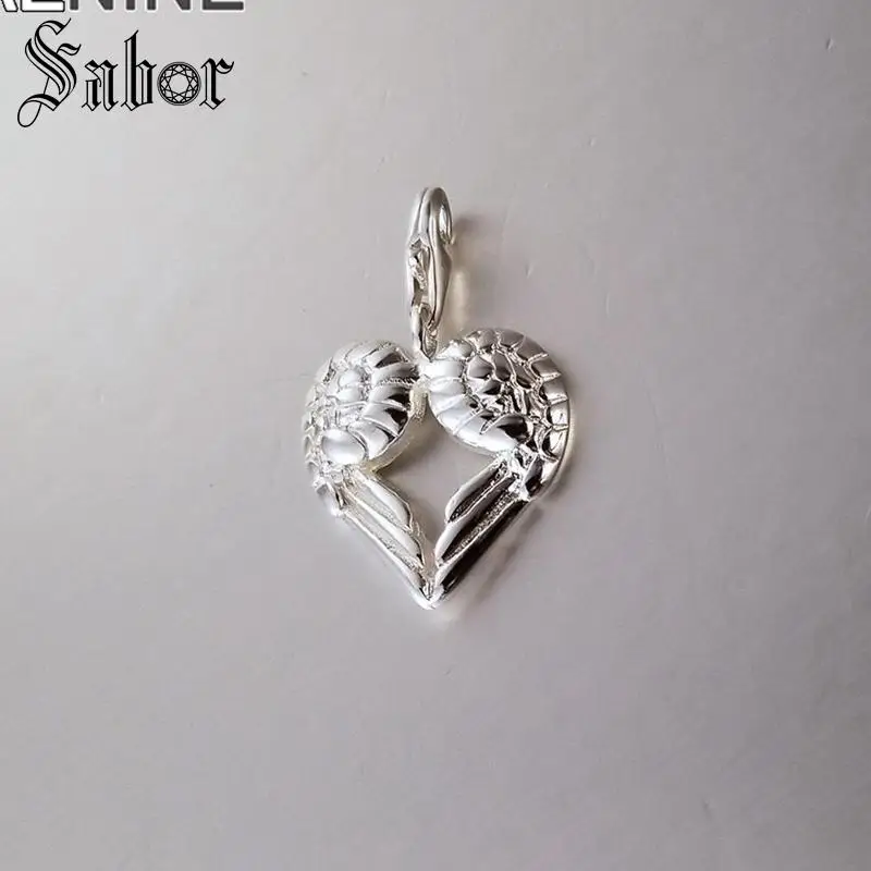 Модные подвески в форме сердца крылья ангела подходят для самостоятельного