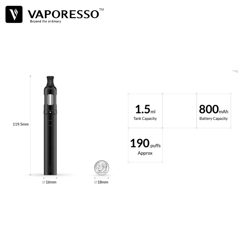 Оригинальный Vaporesso Orca Solo Kit стартер Все в одном 1 5 мл вейп ручка со встроенным