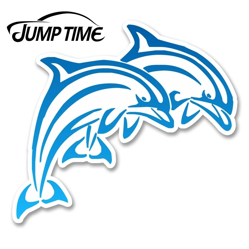 Виниловая наклейка с голубыми дельфинами для ноутбука автомобиля дайвинга