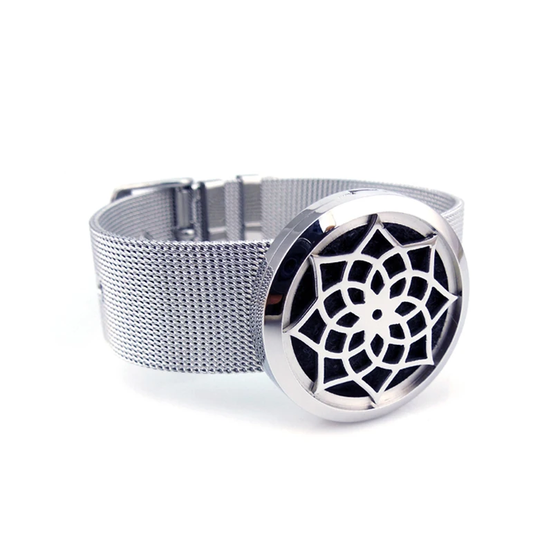 silver 30mm Круглый Серебряный крест старого мира(30 мм) с металлической сеткой из нержавеющей стали, браслет для ароматерапии/диффузорный медальон с маслами - Окраска металла: silver 30mm
