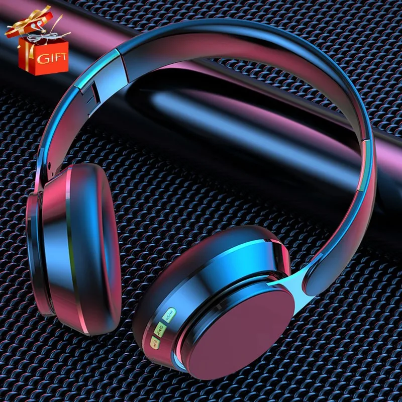 

Беспроводная Спортивная Bluetooth-гарнитура с шумоподавлением, новая черная технология, для глубоких басов, с креплением на голову, 5,1