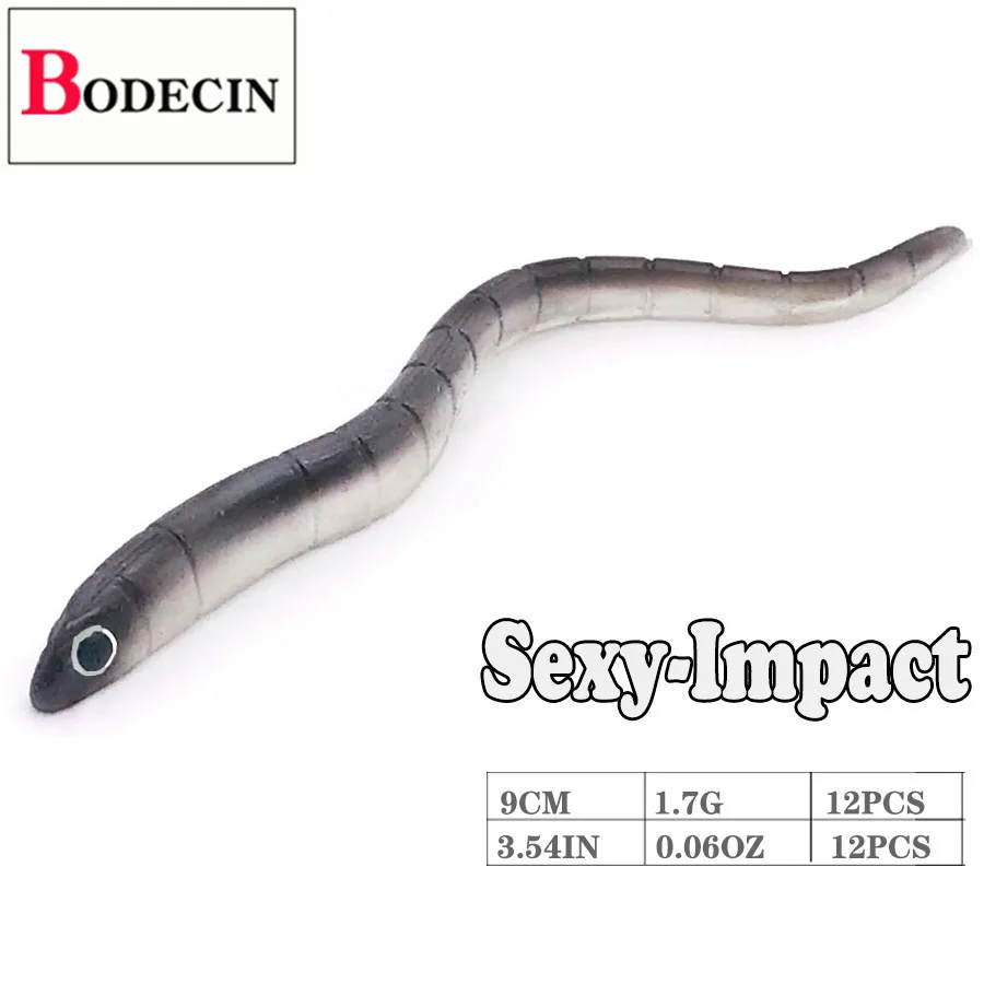 Воблер для рыболовной приманки джиг 12 шт. 9 мм свимбейт дождевого червя Мягкая