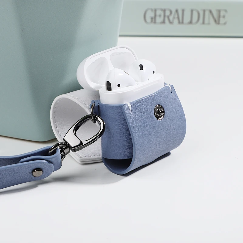 KUULAA роскошный беспроводной зарядный чехол для Аксессуары Airpods кожаный защитный