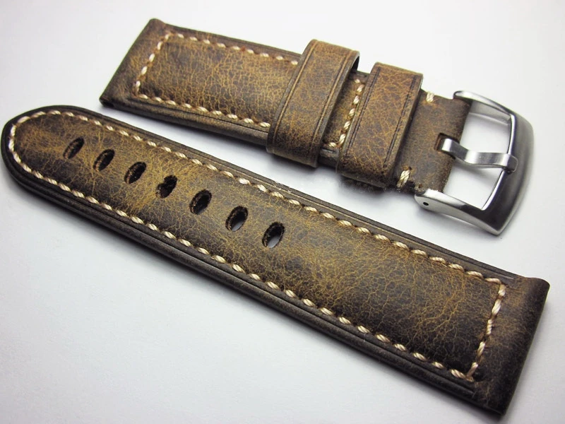 Ремешок ручной работы из натуральной кожи винтажный толстый браслет в стиле