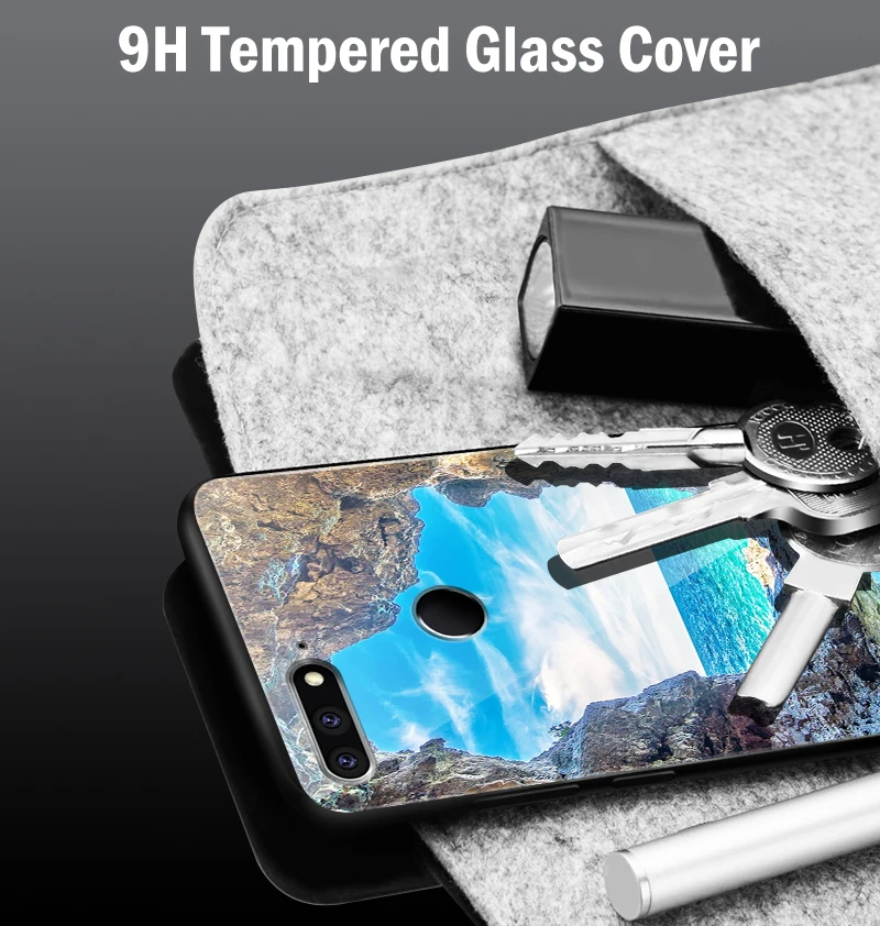 Роскошный чехол для Huawei Honor 6X 7A 7C 7X 8A 8X9 облегченное закаленное стекло Чехлы Y6 Y9 Y7 премьер-профессионал Magic2 Мягкая силиконовая задняя крышка-Чехол