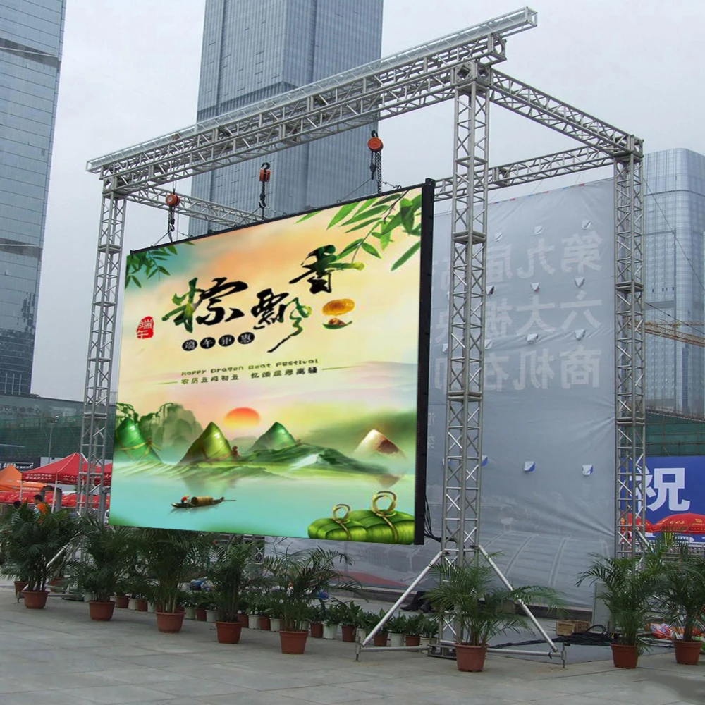 Beste Led Video Wall Panel 4.81Mm Pixel Pitch 500X500mm Size Outdoor Led Scherm Full Color Led Matrix Panel Shenzhen Fabriek