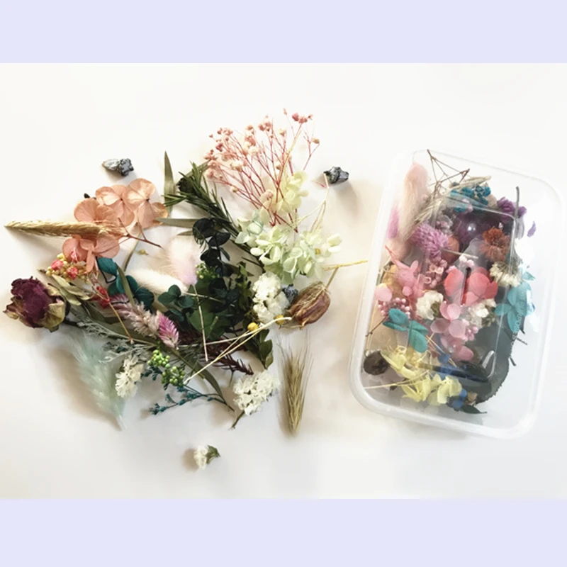 1 коробка натуральные цветы для наклеивания на ногти высушенные украшения сухой
