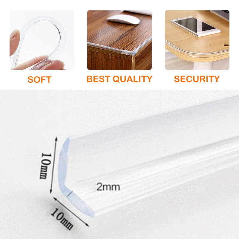 Защитная лента на углы для обеспечения безопасности ребенка 2 м прозрачная