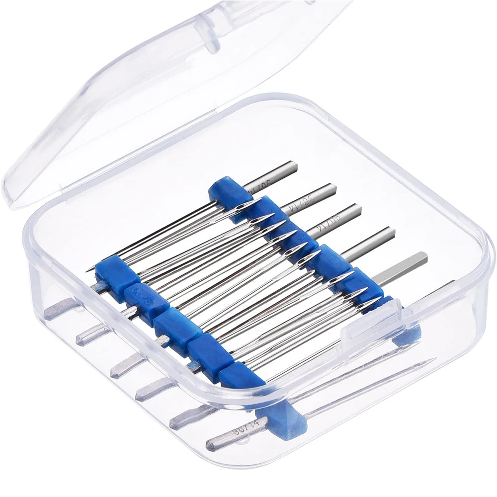 3/12pcs Twin Needles Double Machine Needles with Plastic Box for Household Sewing Machine 2.0 3.0 4.0/90 Sewing Needles Tools