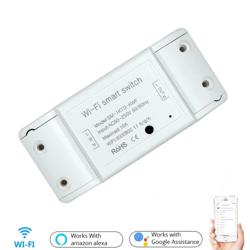 

Smart Light Switch DIY WiFi Smart Lamp Switch Module tuya/Smart Life APP Wireless Remote Control Work With Alexa Google Home