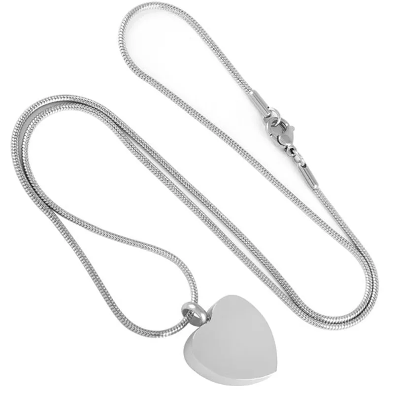 

IJD9788 Custom Engrave Cremation Heart Urn Necklace for Human or Pet Memorial Keepsake,Stainless Steel Cremation Ashes Jewelry