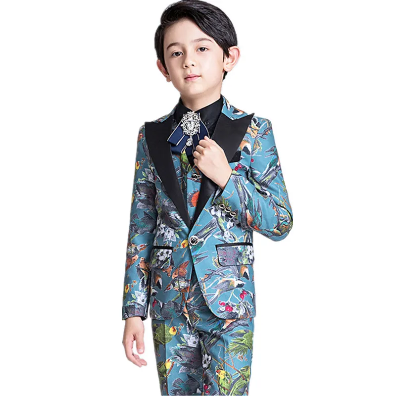 

Костюмы для мальчиков, официальные костюмы, детские костюмы для выступлений на пианино вечерние Детские блейзеры, жилеты, брюки, рубашка, галстук, комплект одежды из 5 предметов