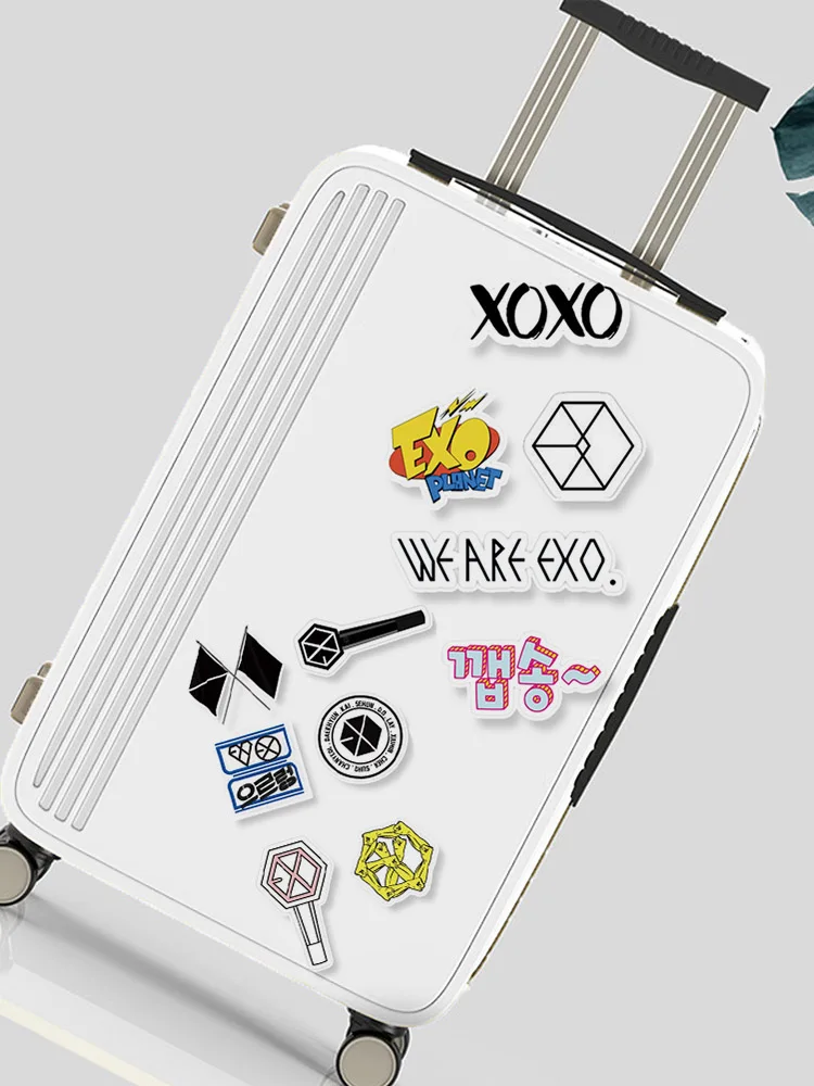 65 шт./лот KPOP EXO клейкие наклейки для багажа скейтборда телефона ноутбука