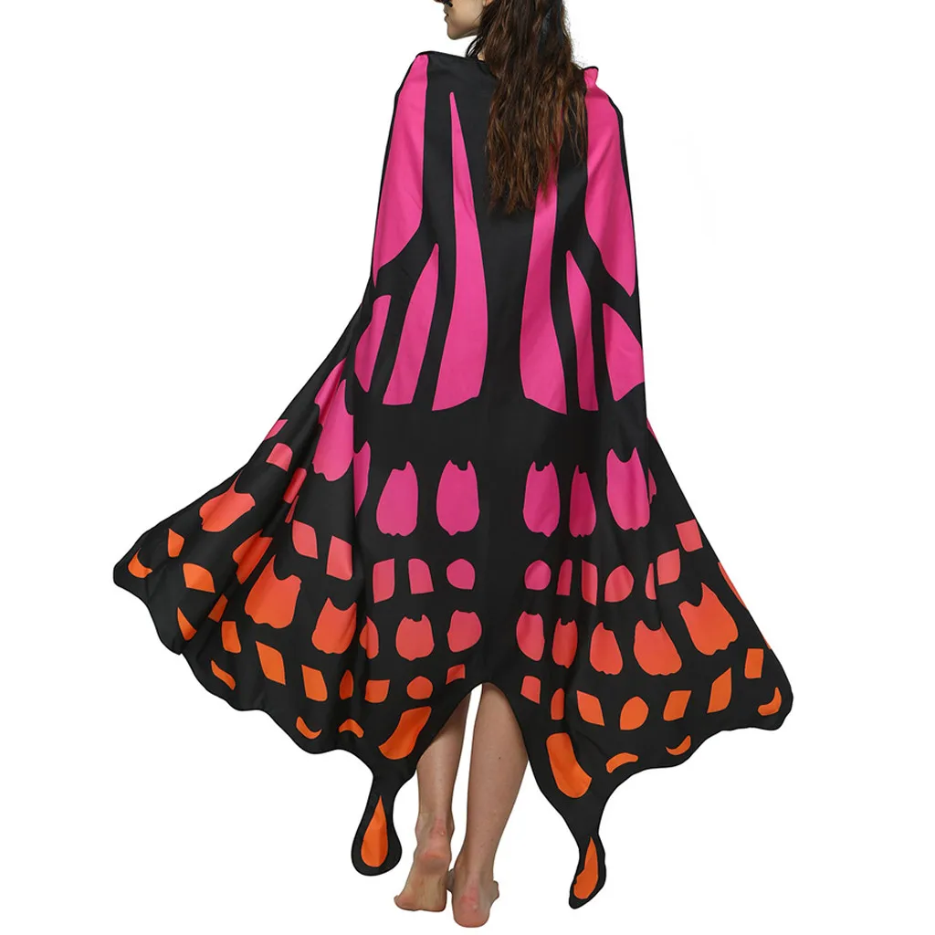 SAGACE Женская рождественская бабочка хвост принт шаль дамский плащ накидка костюм