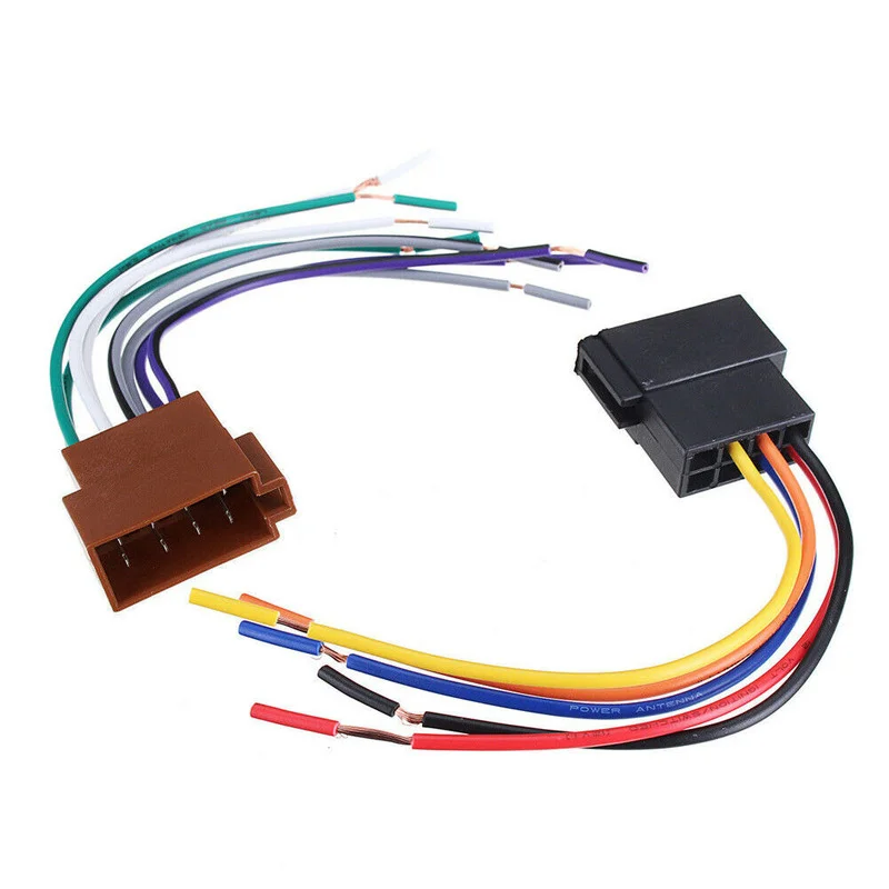 

Set Car Stereo Female Socket Radio ISO Wire Harness Adapter Connector Universal Auto Interior Parts Car Electronics Accessories