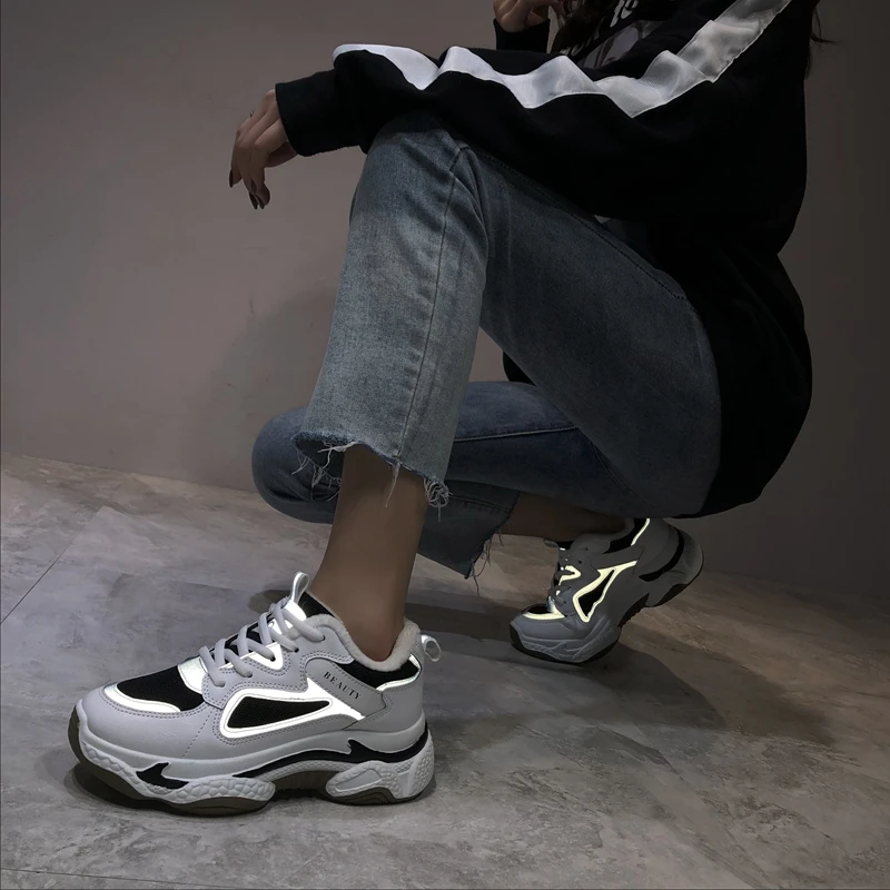 Женские кроссовки коллекция 2019 года модная повседневная обувь Женская Удобная