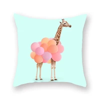 cartoon animal decor cushion cover cute cat flamingo hippocampus throw pillow case decorative outdoor sofa car pillows covers