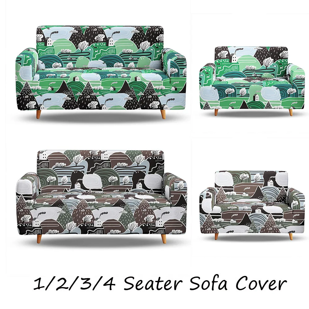 

Cute Village Pastoral 3D Print Elastic Sofa Covers For Living Room L Shape Sofa Cover One Two Three Four Seaters All-inclusive