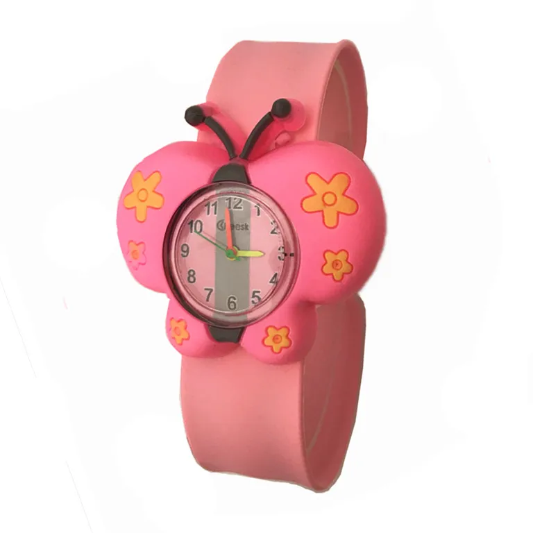 50 шт. детские часы-бабочки с силиконовым ремешком