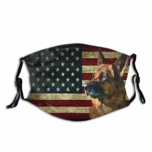 

Vintage American Flag Shepherd Face Mask Cloth Face Mask Reusable Face Mask