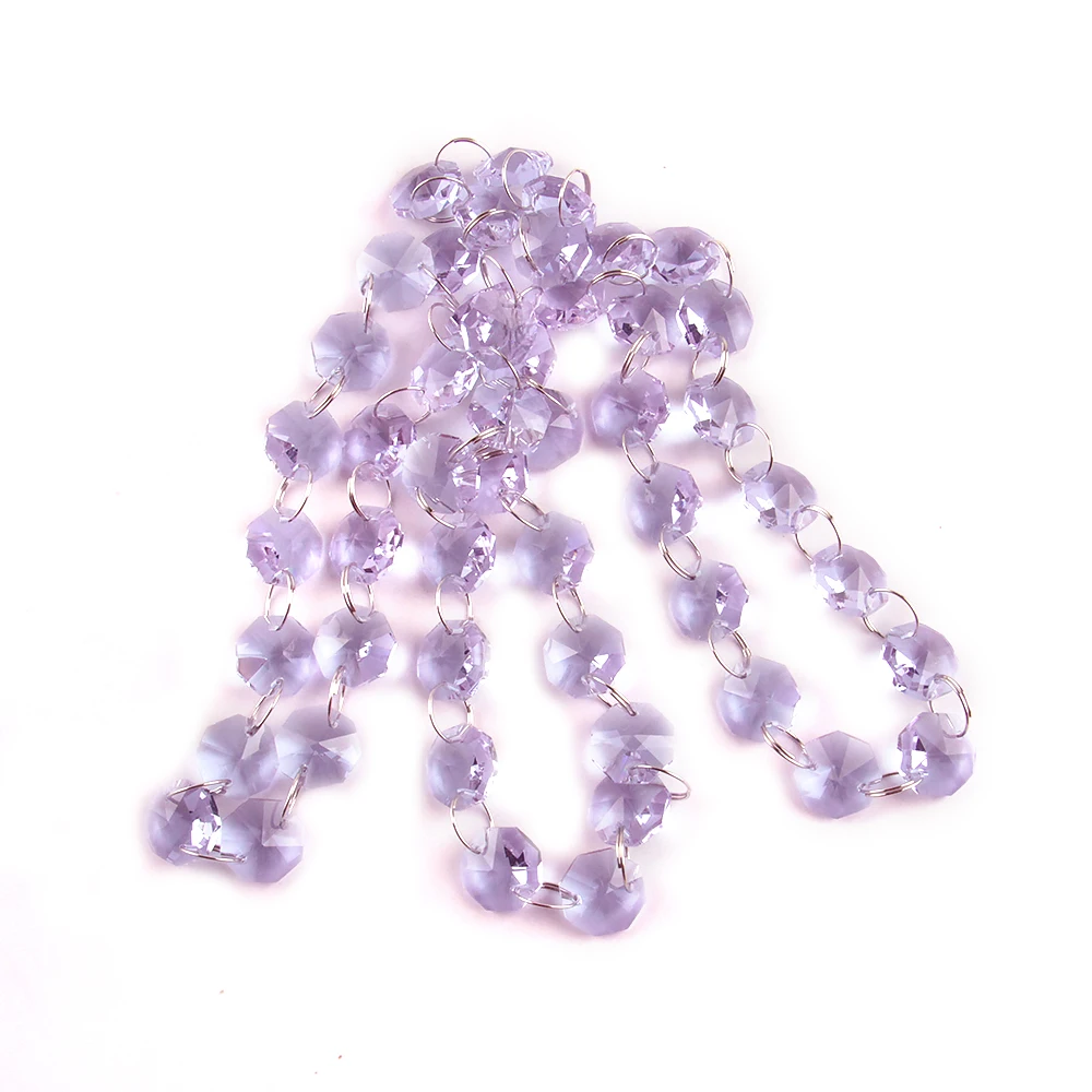 10 метровая восьмиугольная декоративная стеклянная люстра в виде цепи с бусинами