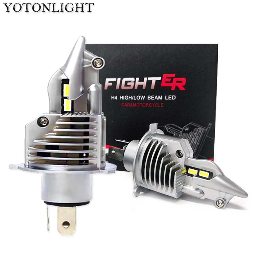 Супер H4 светодиодные фары лампы для автомобиля 6000K 4300K 70w 15000lm HB2 9003 Fighter Turbo