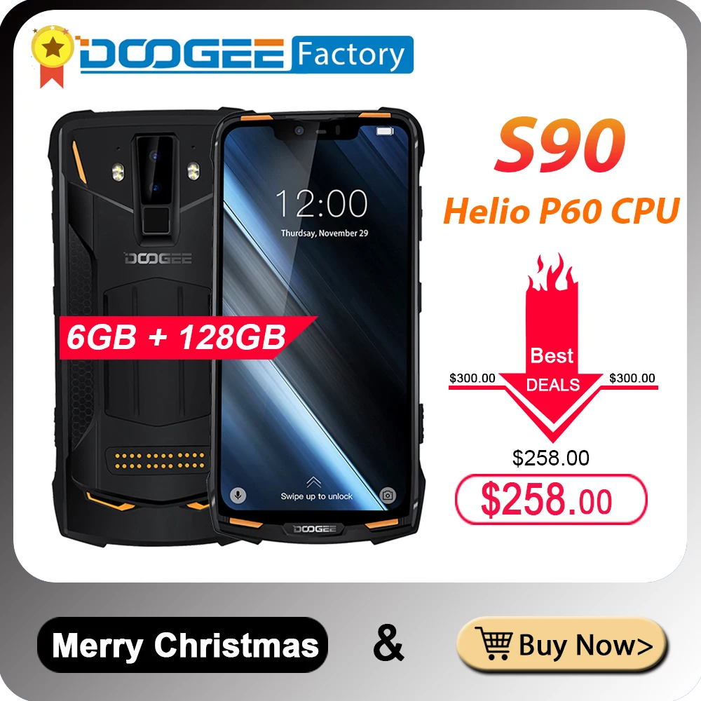 DOOGEE S90 модульный смартфон Helio P60 Восьмиядерный NFC 6,18 FHD+ дисплей IP68/IP69K 6 ГБ 128 ГБ 16 МП камера 4G мобильный телефон