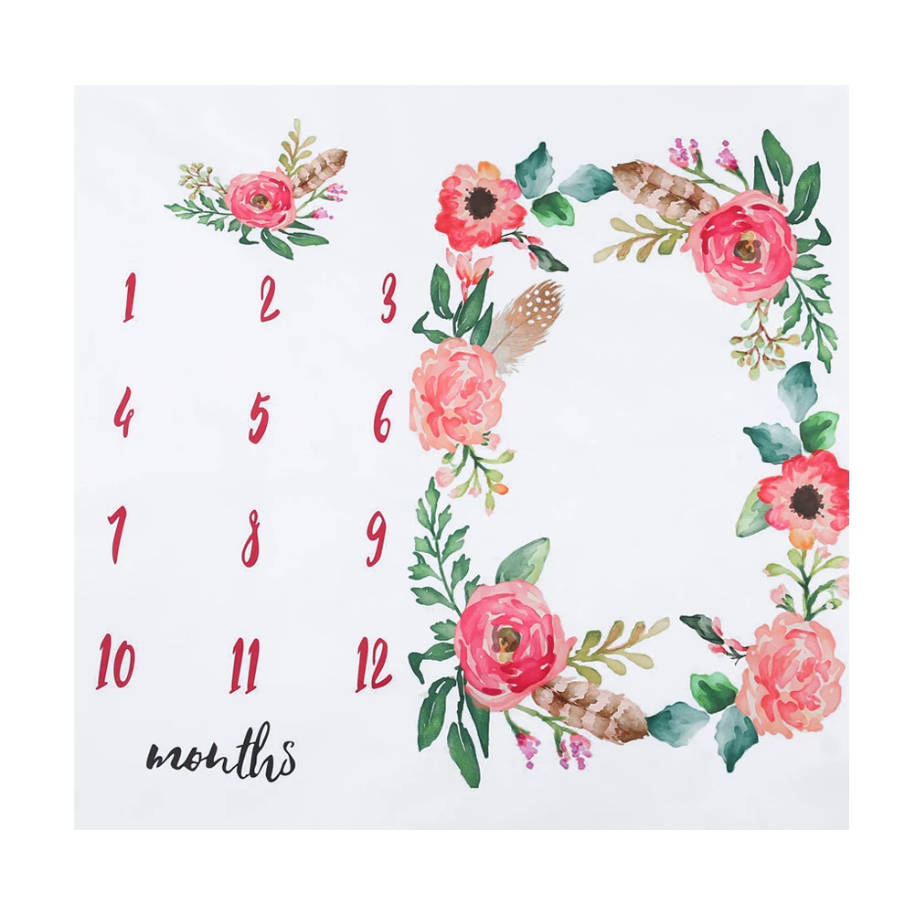 

Фланелевое детское одеяло, детское ежемесячное одеяло, детский коврик для фотосъемки, реквизит для фотографирования новорожденных с Луной ...