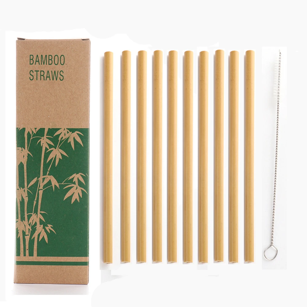 12 шт. экологически чистые бамбуковые соломинки многократного использования