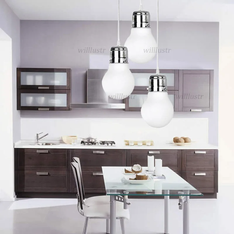 Minimalist Mega Bulb Pendant Light White Glass Suspension Lamp Hotel Restaurant Porch Dinning Bedroom Creative Hanging Lighting | Освещение