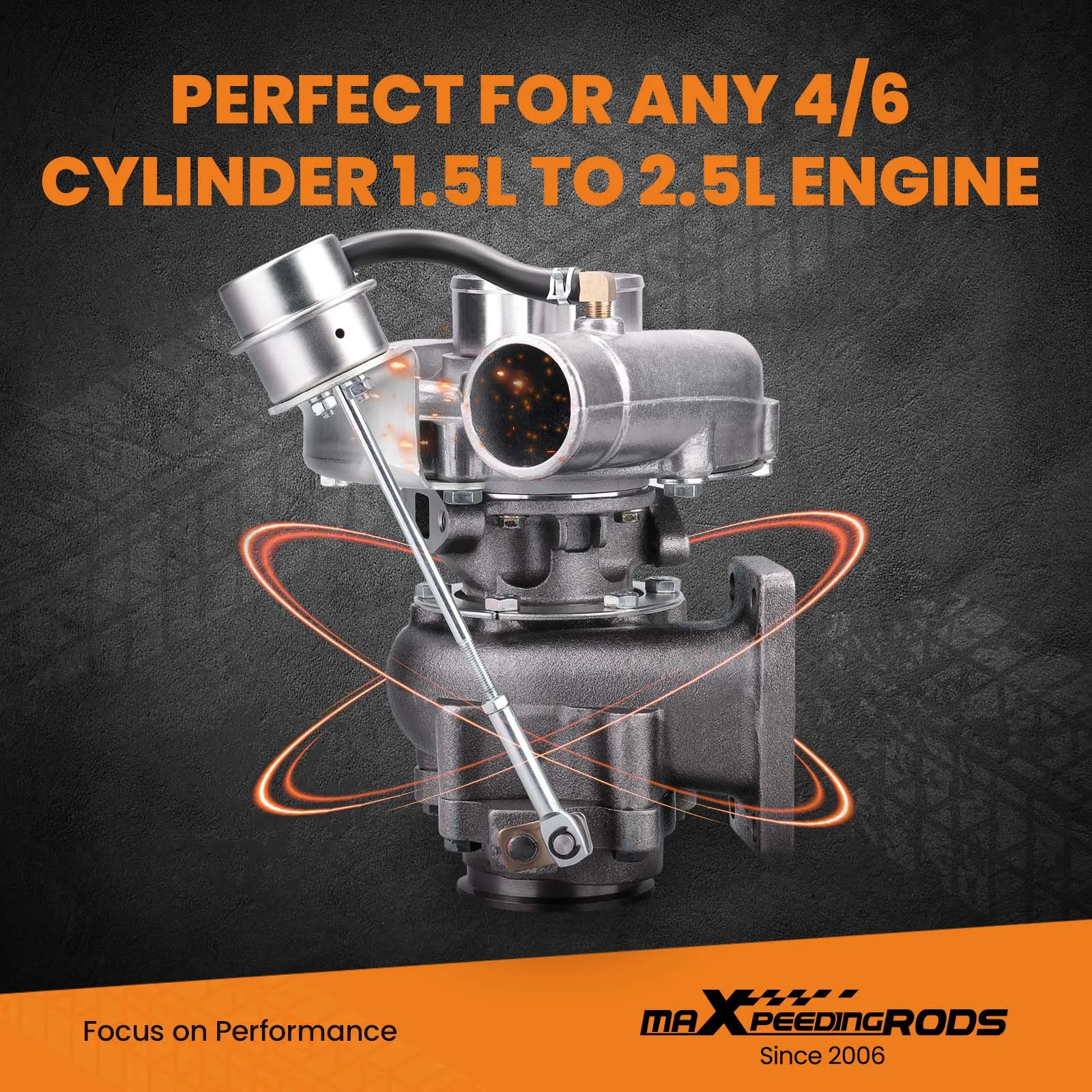 

Maxpeedingrods T3/T4 T04E V-BAND Турбокомпрессор. 63 A/R .5A/R турбина с внутренними отходами