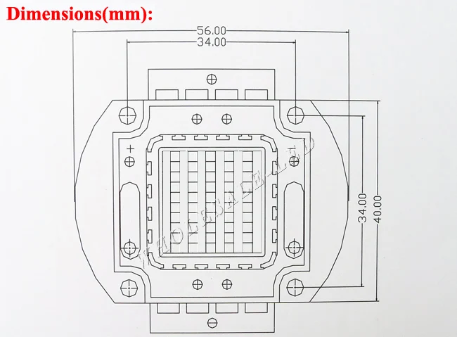 Светодиодный Интегрированный диодный светильник 50 Вт красный зеленый синий
