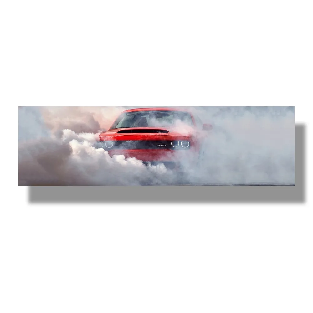 Картина на холсте тему спорта автомобиль dodge challenger демон Настенная картина