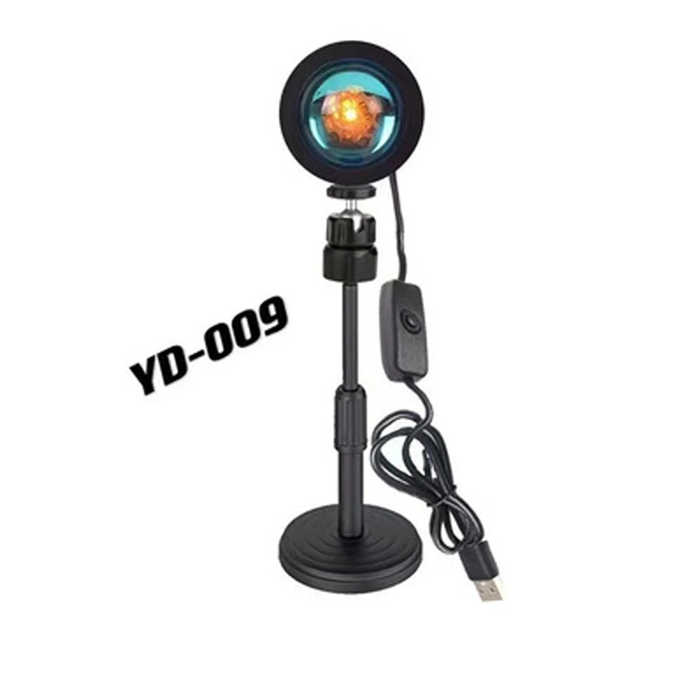 

Светодиодный ночсветильник с USB, радужный проектор с закатом, для дома, спальни, кофейни, фоновая декорация для стен, настольная лампа, 4 режи...