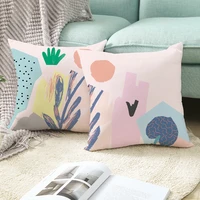 2021 4545cm printed red flowers comfortable pillows cover autumn decoration garden chair cushion cover luxury pillow wholesale