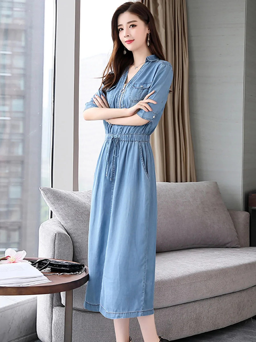 Повседневное Ковбойское платье весна лето 2021 женское модное популярное