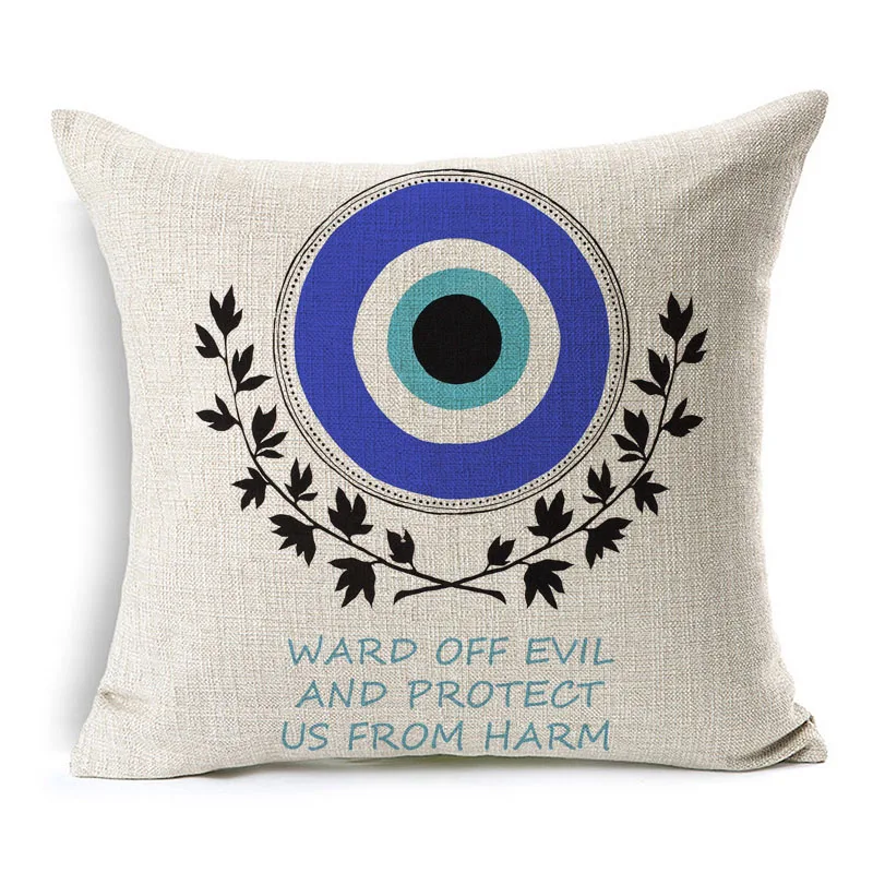 Цветные наволочки с турецким глазом изображением сглаза Хамса для ручной