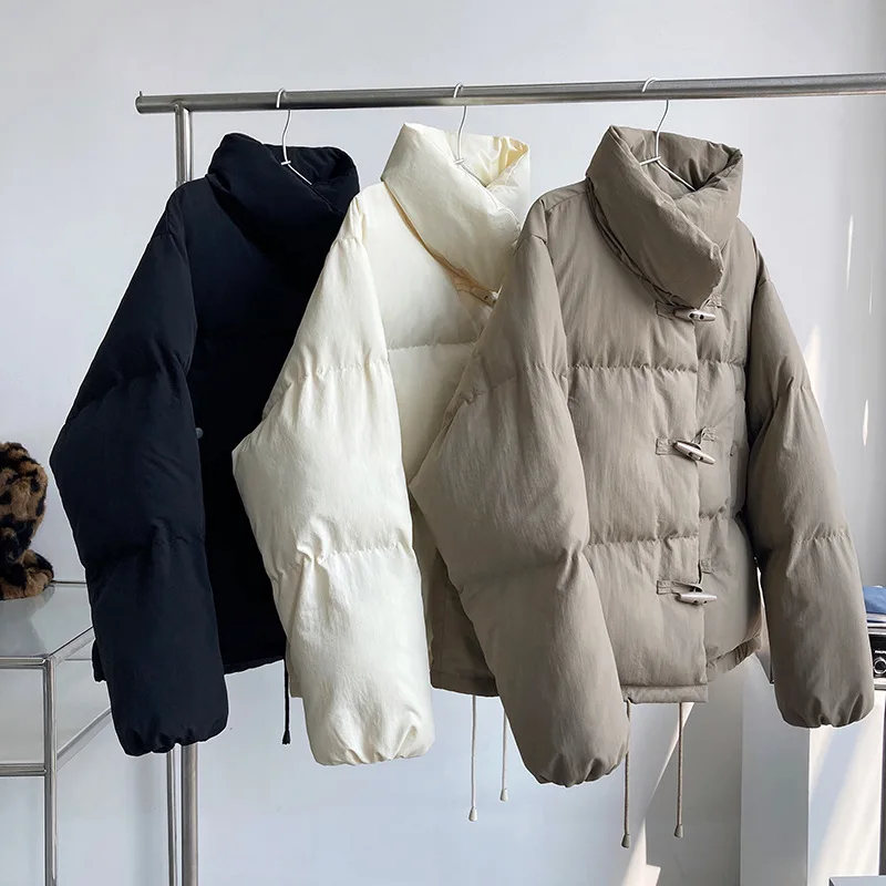 Women Parkas Winter Warm Jacket Casual Coats Hooded Y2k Bread Service Jackets Thick Cotton Padded Parka Female Outwear WPA03