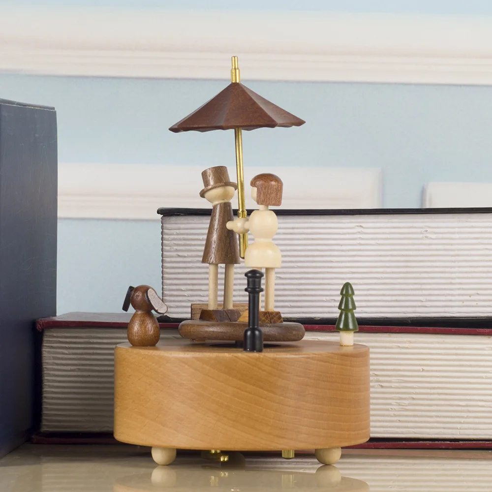 Восхитительная деревянная музыкальная шкатулка ручной работы для влюбленных