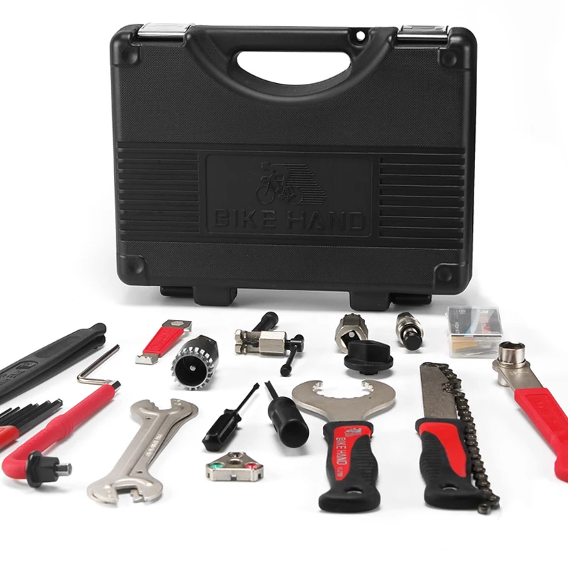 

BIKEHAND 18 in 1 Multifunctional Bicycle Tool Kit Portable Bicycle Repair Toolbox Set Hex Wrench Detector Crank Puller Kit